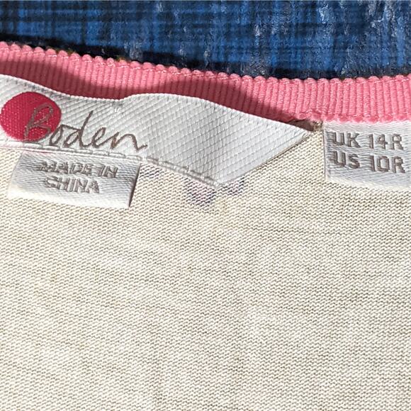 Boden Carrie Jersey Floral Midi Dress Yellow Multi Women's Size 10 Regular - Picture 6 of 7